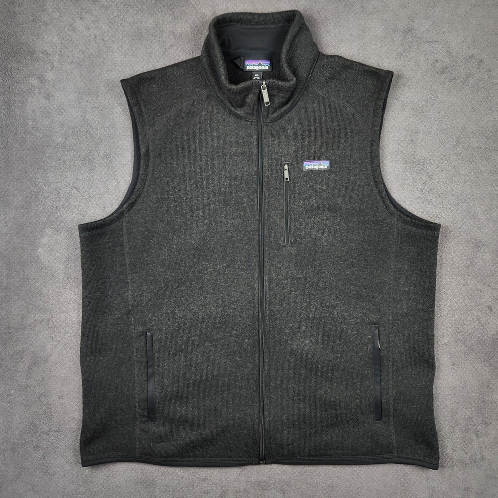 Patagonia Better Sweater Vest Mens XXL Black Full Zip Knit Fleece 25881